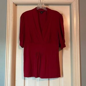 Banana Republic deep v top with pleated empire waist
